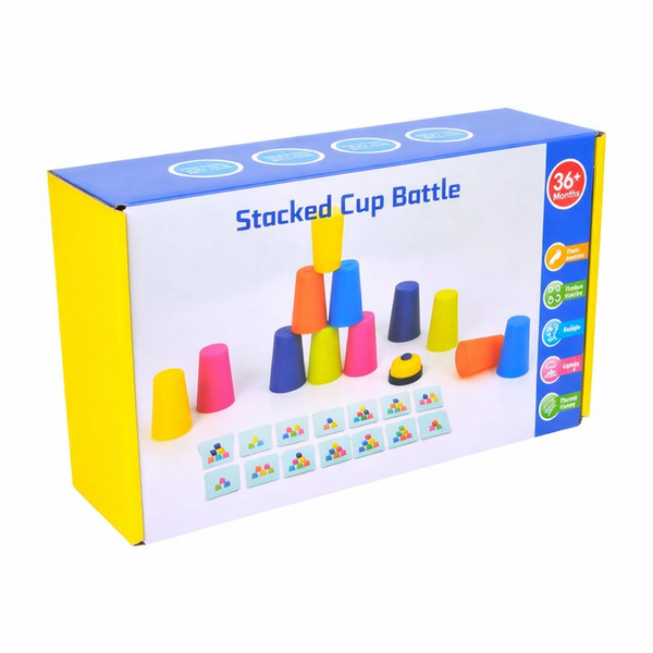 Speed Stacking Cups Game for Kids - Educational Desktop Battle Toy