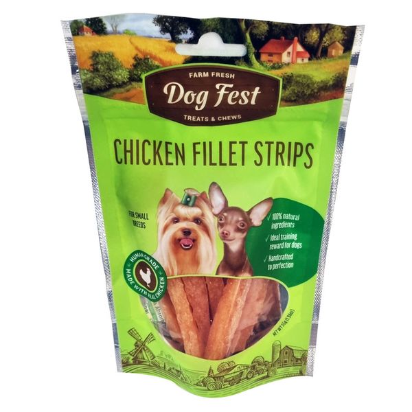 Dog Fest Chicken Fillet Strips 55g for Small Breeds