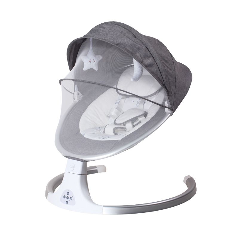 Baby Electric Rocking Chair with Mosquito Net, Remote ControlGrey