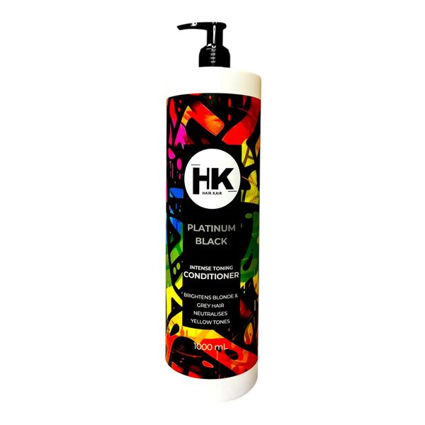 HK Platinum Black Conditioner 1L- Neutralises Yellow &amp; Softens Blonde, Grey