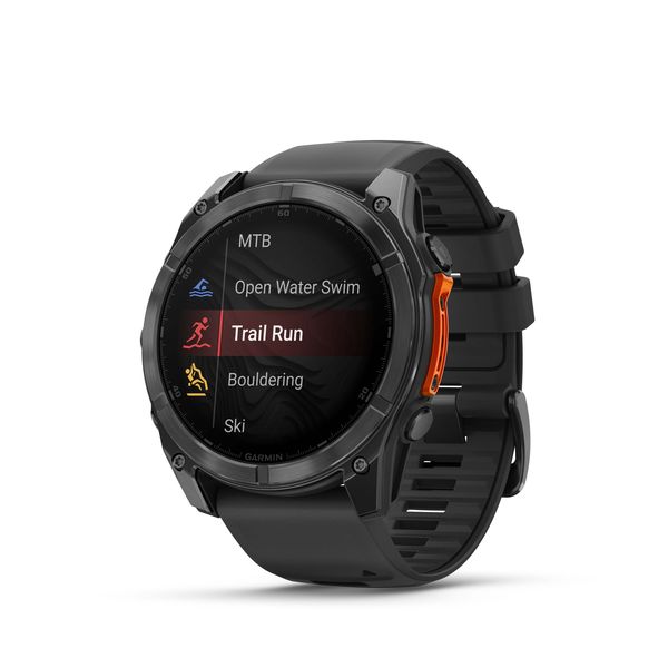 Garmin fenix 8 51mm, AMOLED Display GPS Smartwatch, Glass, Slate Gray/Black