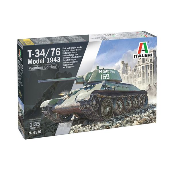 Italeri 1/35 T-34/76 Model 1943 Tank Plastic Model Kit