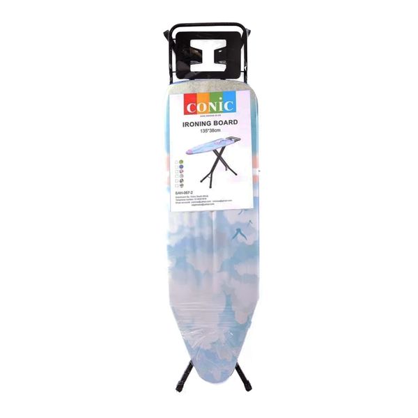 Conic 135x38cm Light Steel Premium Iron Board - Blue and White