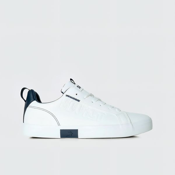 Mens Soviet Hollywood Low Cut Casual Sneakers - White/Brown