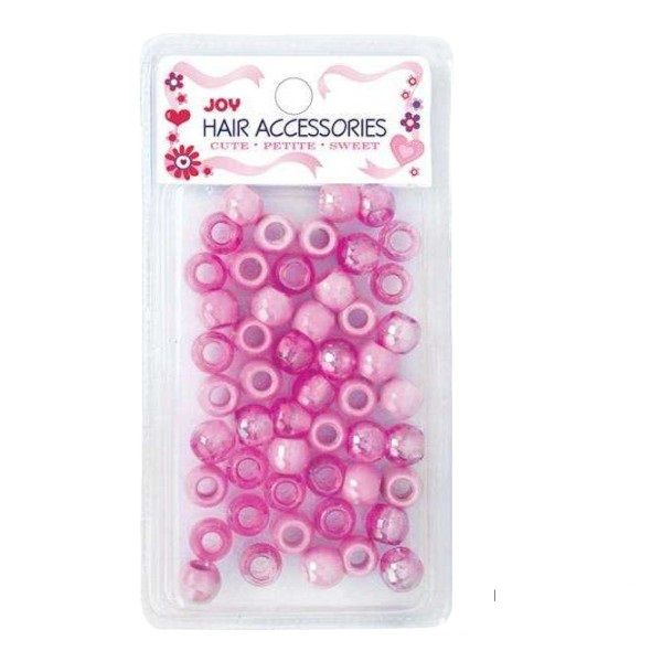 Joy - 50 Piece Large Hair Beads - Pink Pearl - 4-Pack