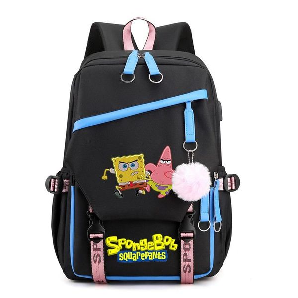 Student Backpack SpongeBob Patric Star Nylon Schoolbag