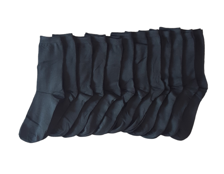 Men Fashion Socks - Black - 12-Pairs