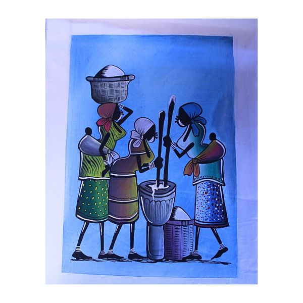 African Themed Canvas Painting