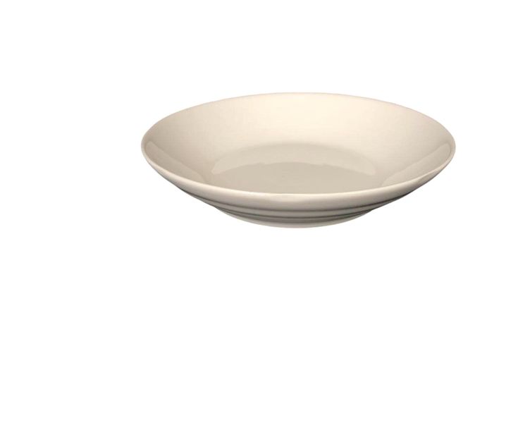 White Ceramic Round Pasta Plate 48cm x 48cm - Set of 8