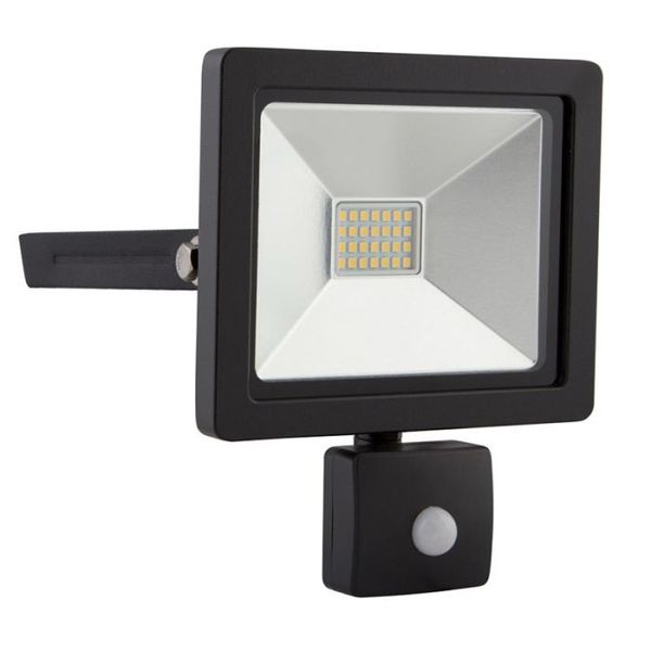 Eurolux - Led Floodlight 20W With Motion Sensor Black