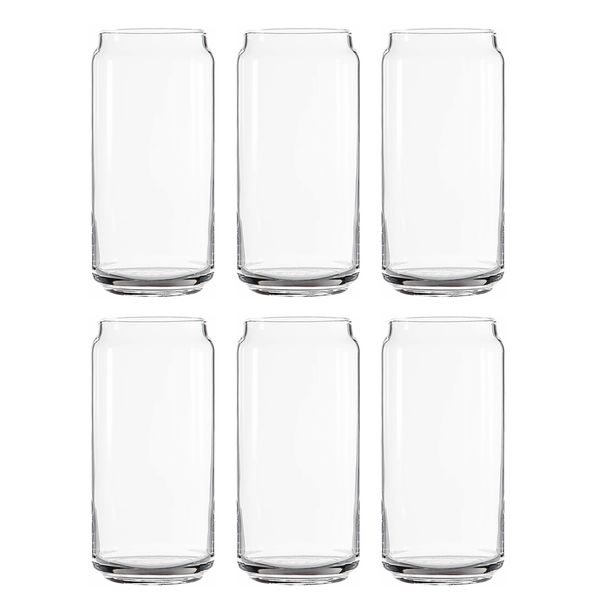 CANN GLASS - 6 Piece Can-Shaped Glass Set (500ml Each)