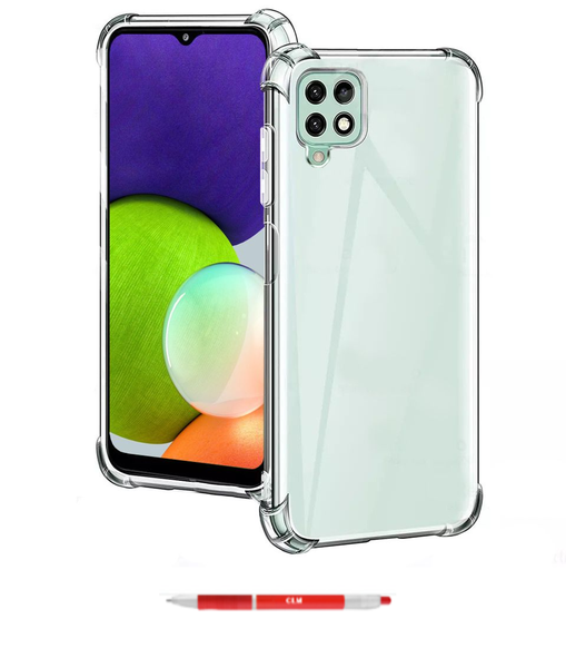 Clear Cover Shockproof Protective Case For Samsung galaxy A02S with CLM pen