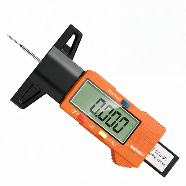 Sndway Digital Tire Tread Depth Gauge 0-25mm LCD mm/inch