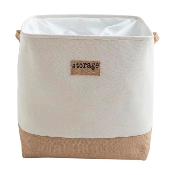 43x41x33cm Stylish Canvas Storage Basket for Laundry, Toys and Home