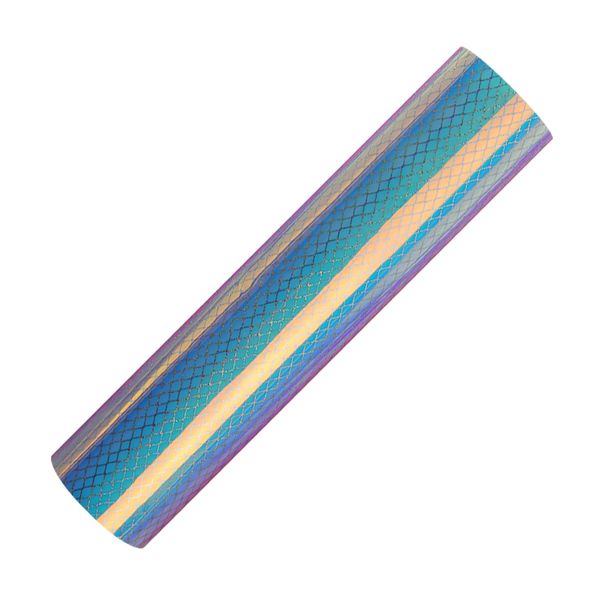 Vivid Colours Holographic Semi Clear Sticker Vinyl - Gridding Pattern