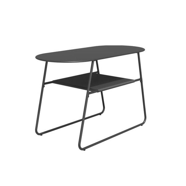 Naterial Duo Steel Patio Table Grey L120cmxW55cmxH75cm (Excludes Chairs)