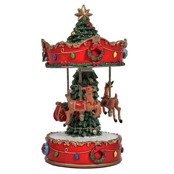 A&amp;K - Christmas Musical Santa Carousel Decoration