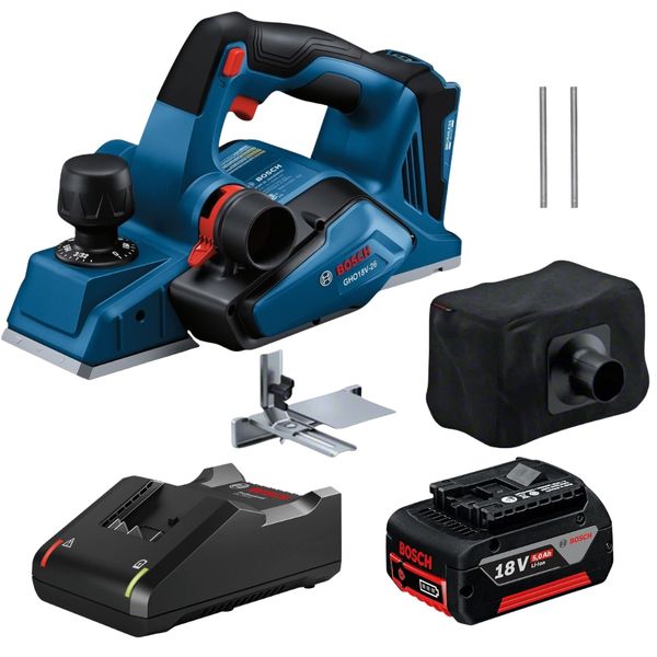 Bosch - Cordless Planer (GHO 185-LI) Kit with 5.0Ah Battery and Charger