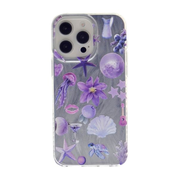 Silver Mirage Phone Case With Lavender Ocean Aesthetic - Transparent