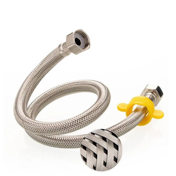 304 Steel Braided 1/2 Inch Hot and Cold Water Faucet Inlet Hose