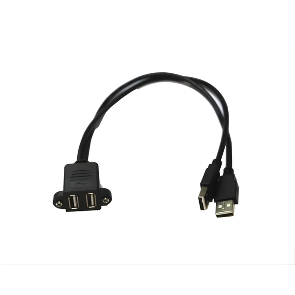 XY-USB2A/USB2APFR-2/30 Dual Tier USB2.0A Panel Receptacle with 30cm Flylead