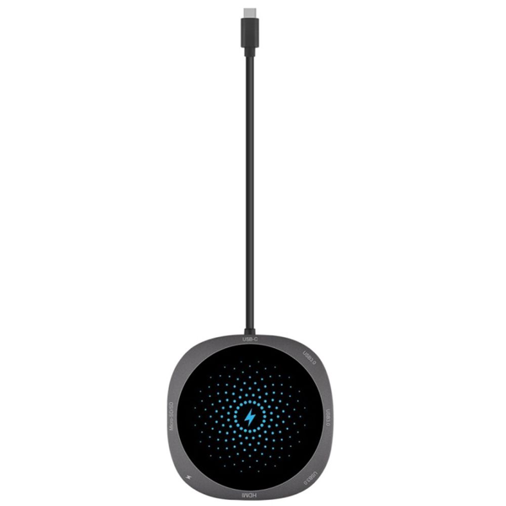 7 in 1 USB C HUB to USB 3.0 HDMI QI Adapter Wireless Charger USB