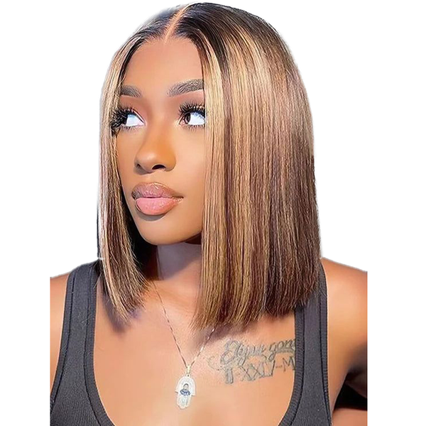 Glueless Highlight Blonde Color Full Frontal Brazilian Human Hair Wig