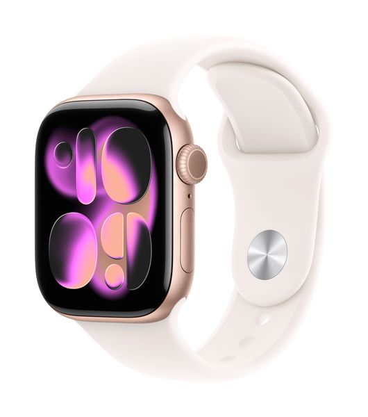 Apple Watch Series 11 GPS 42mm Rose Gold Alum Light Blush Sport Band - M/L