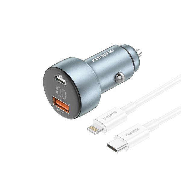 Foneng 48W fast car charger type-c to IOS cable C18