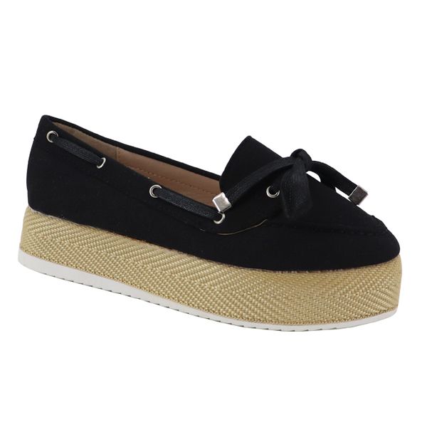 Shado Ladies Espadrille Flatform With Front Bow Detail