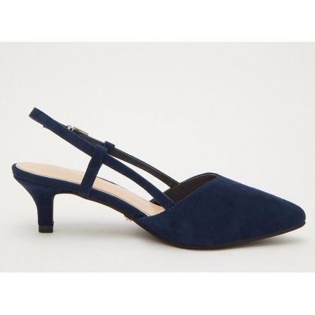 Ladies sales navy slingbacks