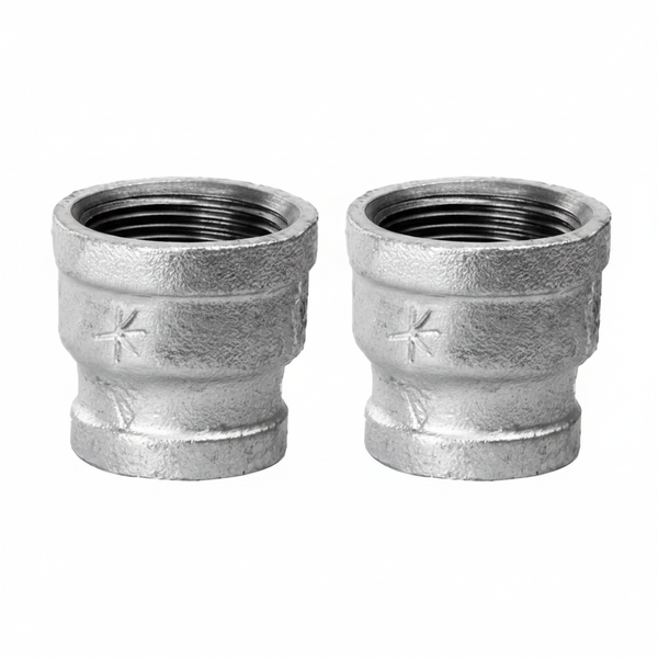 K-Brand Galvanized Steel Reducing Socket 65mm x 32mm - 2 Pack