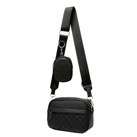 PU Leather Quilted Crossbody Bag Image