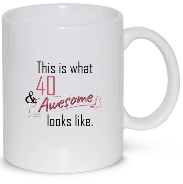 40 and Awesome Looks Like V2 Pack Mug