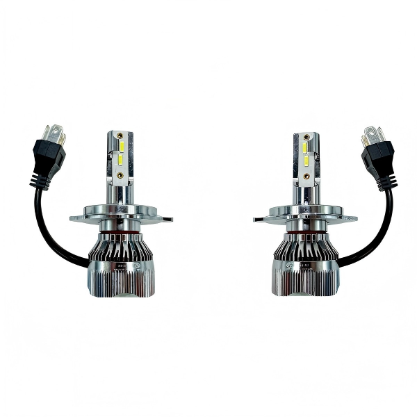 ECOMLIGHT H4 LED Headlight Bulbs 100W 6000K-8500K Pair Plug &amp; Play 12V-24V
