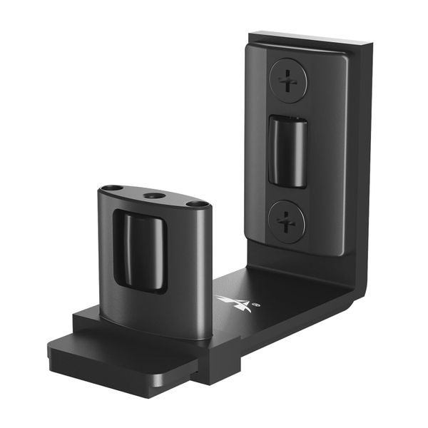 Alanes Black Adjustable U-Shaped Sliding Barn Door Bottom Floor Guide