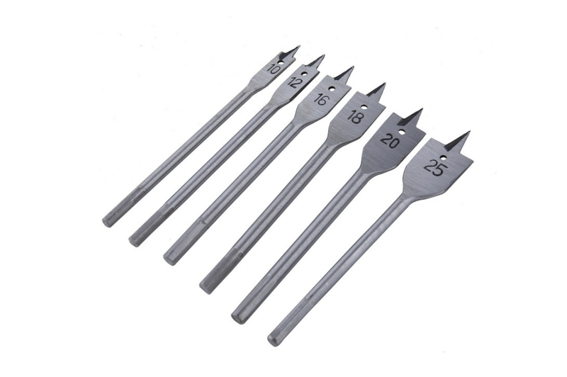 6 Piece Paddle Flat Wood Boring Drill Bit Set