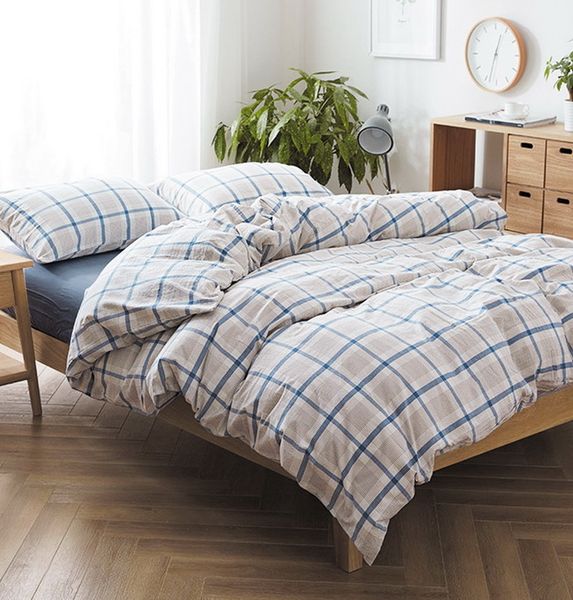 Linen Boutique - Duvet Cover Set Reversible - LinenBlue