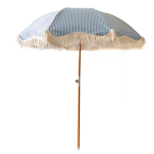 The Beach Bums Beach Umbrella - Navy Stripe