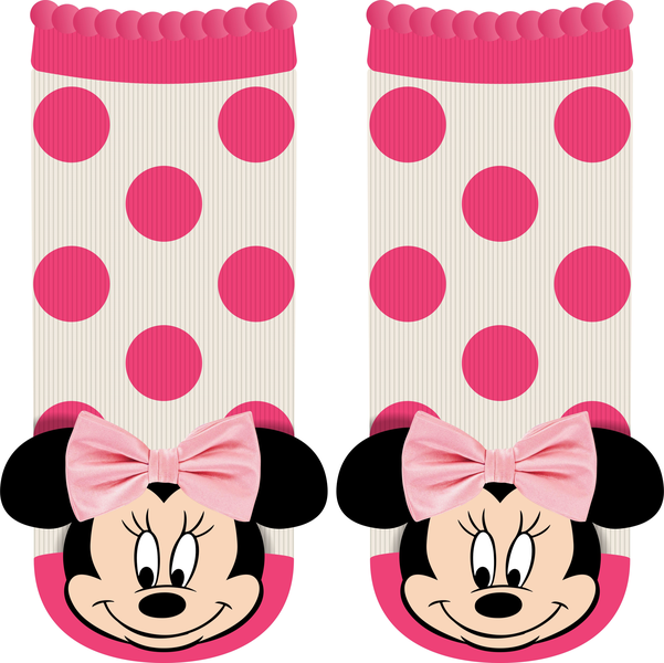 MINNIE MOUSE By Disney Official Licensed - Baby Rattle Socks (6-12 Months)