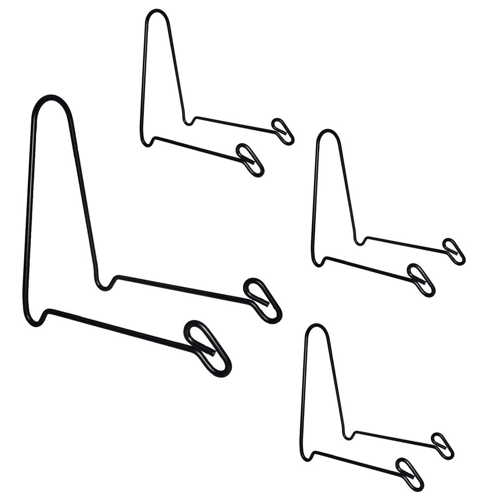 Iron Easel Plate Dish Holder for Decorative Plate Books Arts 4 Pieces