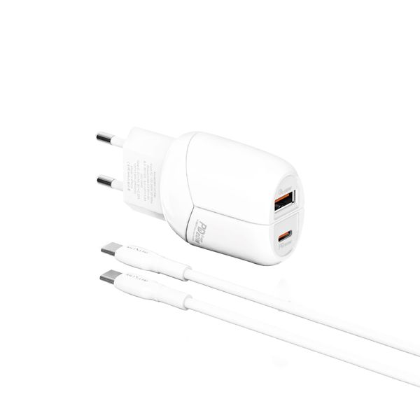Moxom MX-HC200 20W PD Fast Charger with Type-C to Type-C Cable