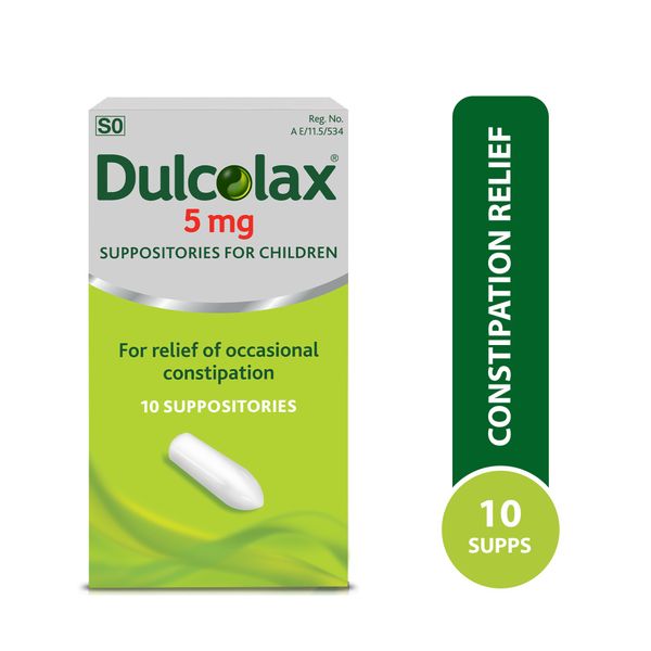 Dulcolax 5 mg Paediatric Suppositories 10's