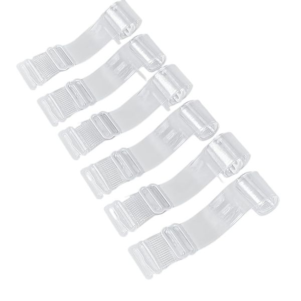 6Pcs Rubber Transparent Bra Underwear Non-Slip Straps
