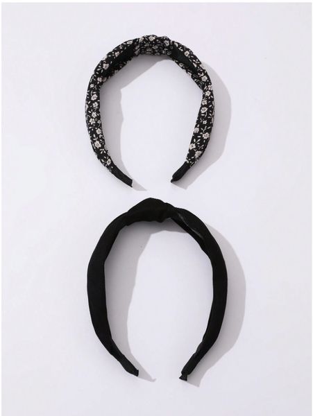 UGABUGA 2 Piece Floral Pattern Women's Fabric Alice Bands