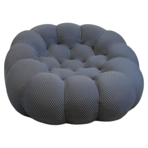 Flower-Shaped Boneless Couch - Bubble Design, Soft Padding - Grey