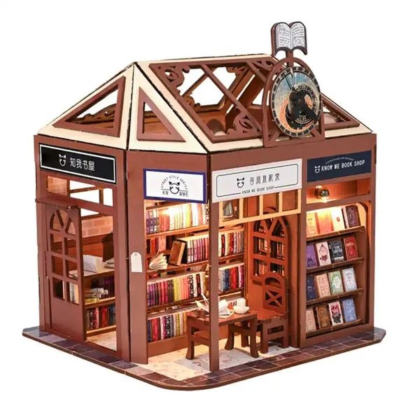 Know Me Book Store DIY Miniature House Kit