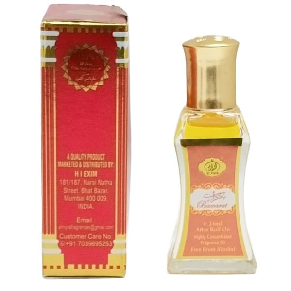 Baccarat Attar Roll-On (24ml) - Luxury Concentrated Fragrance Oil