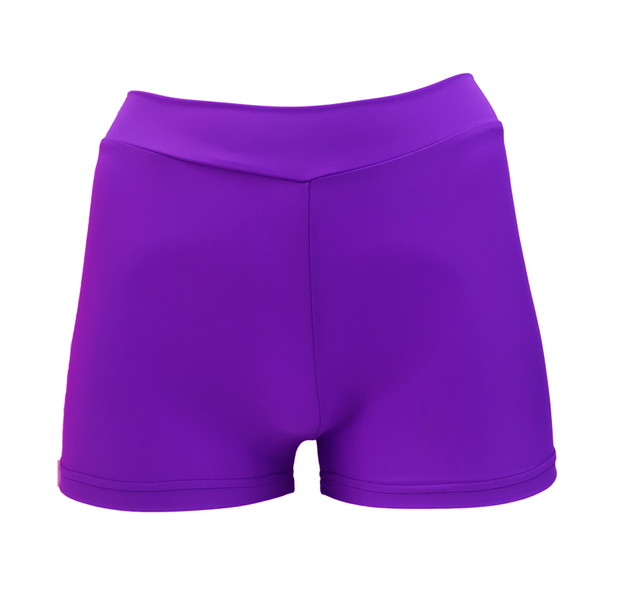Strut Active Purple Gym, Dance &amp; Booty Lycra Hot Pants Shorts
