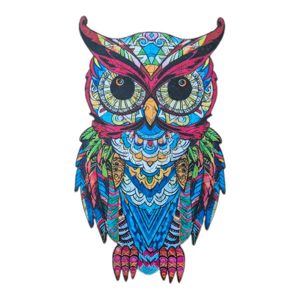 A4 Owl Jigsaw Puzzle with Irregular Pieces - Stress Relief Puzzle